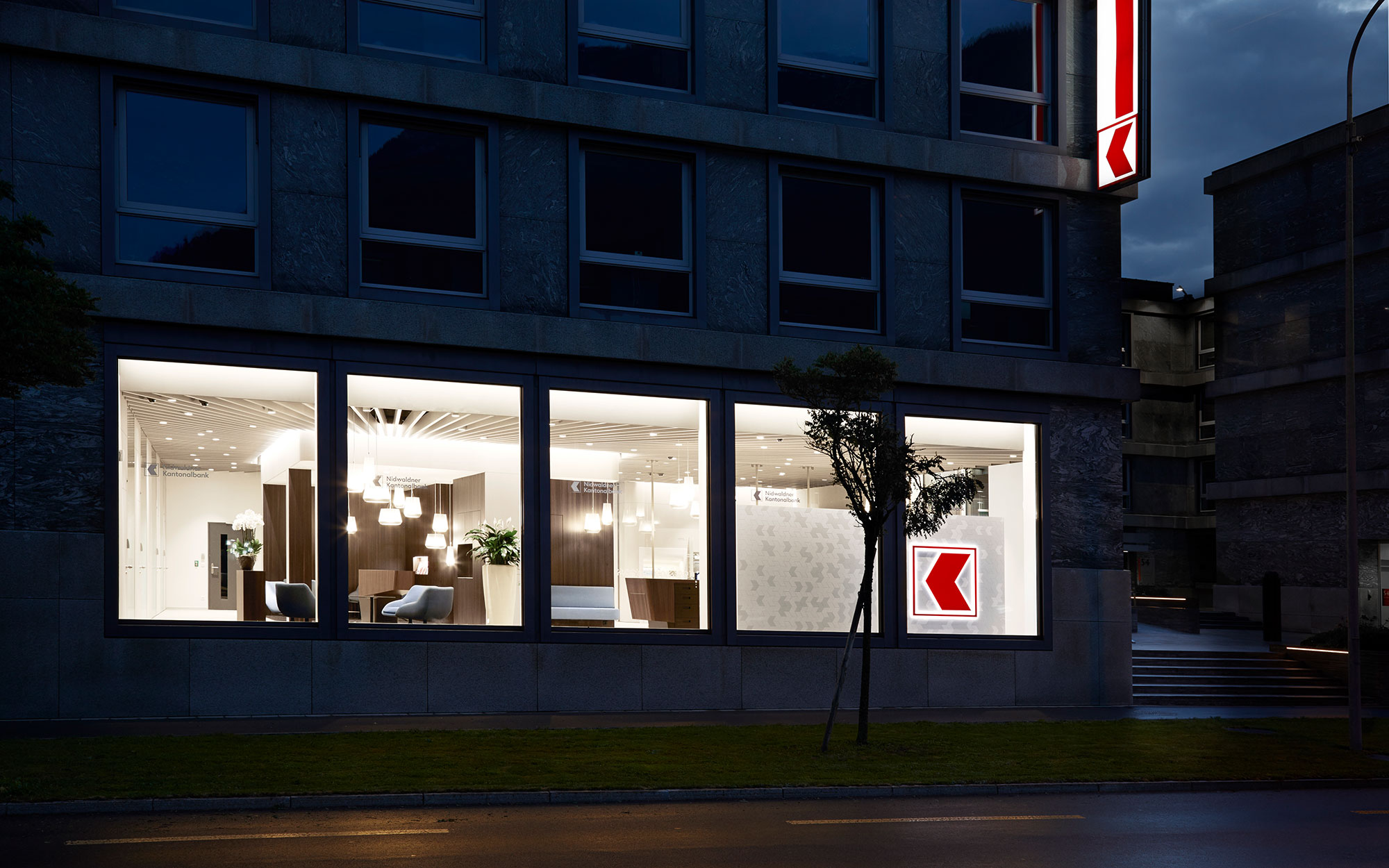 Ansicht bei Nacht