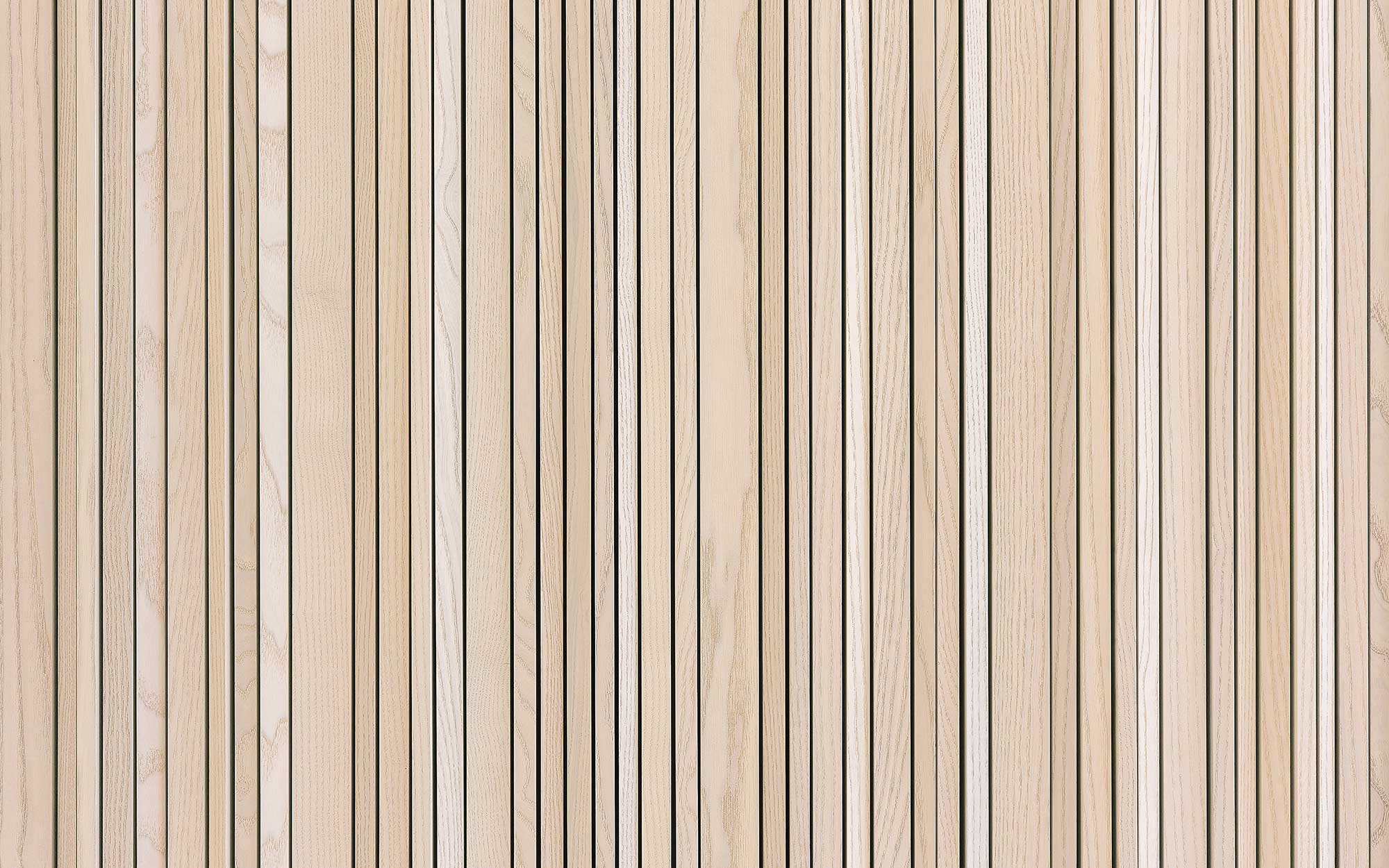 Nahaufnahme der Lamellen aus Eichenholz