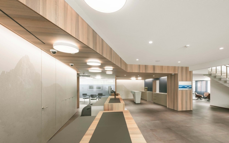 Innenarchitektur des Kundenbereichs